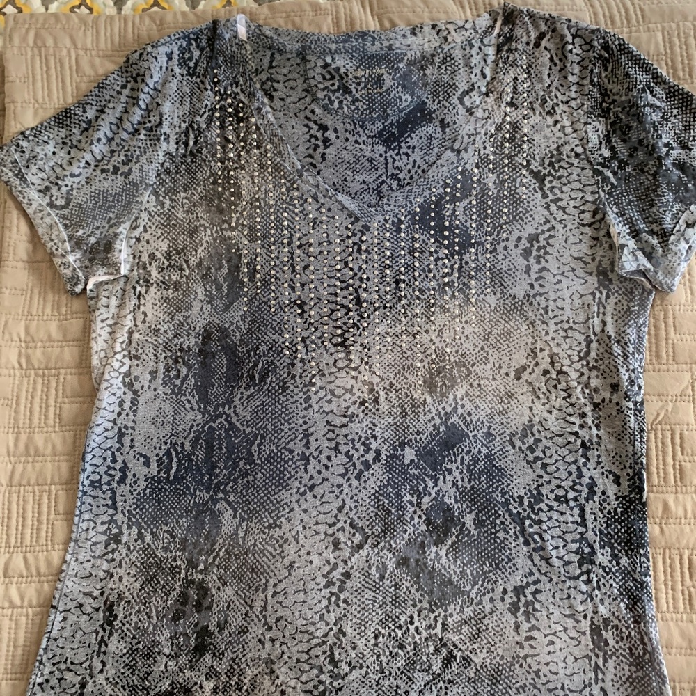 Calvin Klein Blue Tissue Tee Size L
